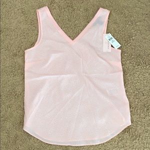 Banana Republic pink V neck tank top NWT